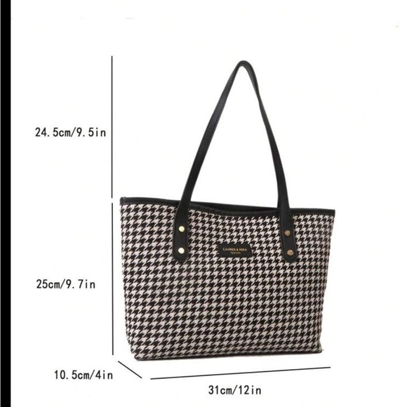 ⚠️Clearance Black And White Large Shoulder Tote Bag - Picture 3 of 8